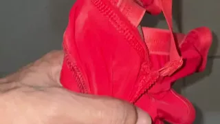 I put on my new sister-in-law's red bra