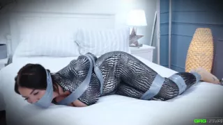 Terri - catburglar in tape bondage