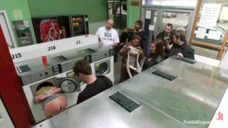Filthy Whore Fucked at the Laundromat