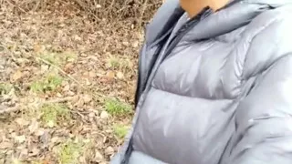 Two Cumshots While Walking Outdoor - Cum After Cum