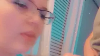 Taking videos of me playing with his dick with my mouth this is so much fun
