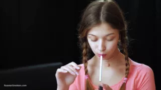 Sexy Russian Temptress Smoking Cigarette Coastal Breeze