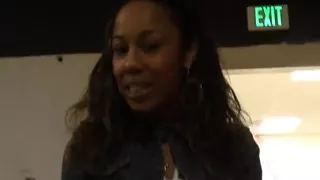 Watch her use the bathroom with her shaven pussy