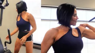 Fitness Chick Flexing! Custom Clip