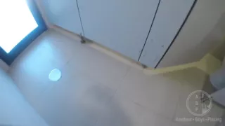 Boy Caught Jerking His Uncut Cock in Public Toilets Cubicle