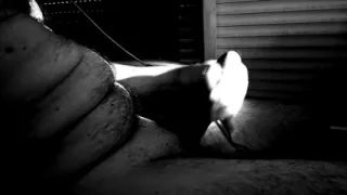 long masturbation. solo man. hard af. edging and exploding in the end - b&w recording