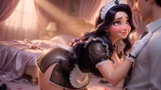 Obedient Maid Pleases Her Young Master (AI generated))