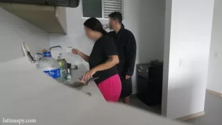kitchen with latin titties part 1