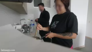 kitchen with latin titties part 2