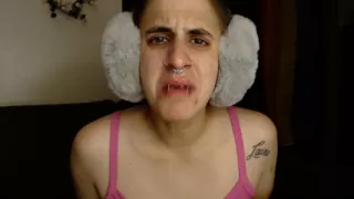 Sick Girl Makes a Snotty Mess All Over Her Face