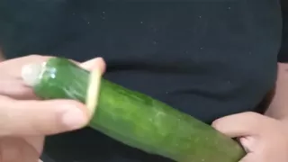 Stepmom Playing with Her Cucumber
