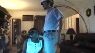 Ebony Slut Pleasing Big White Cock
