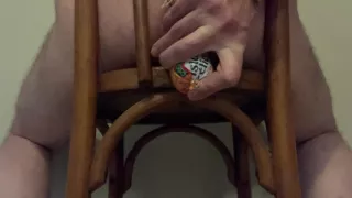 I wish it was your big cock insisde my hairy asshole while I insert this big sausage in my manpussy