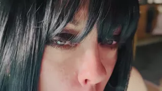 Wish This Was Daddy's Cock I Was Giving A Smoky Blowjob To! BJ Dildo Cocksucking Smoking Smoker