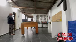 playing billiards leaving Bad Melli naked