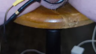 Precum before cumming by long pulse estim