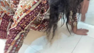 Big Ass Egyptian Hot Maid Stuck Under Bed & Naked Her Ass
