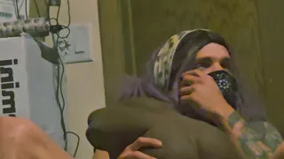 Purple-Haired Sissy Slut in Lace - Tgirl Creampie & Cum Play