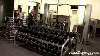 Amateur Fitness Guys Arm Wrestle in the Gym