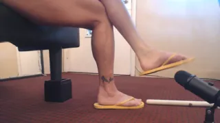 Yellow flip flops ASMR
