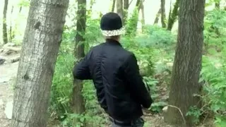 Bad Boy Jerks While Smoking Cigarette in a Forest - Almost Caught - so His Balls Stay Full