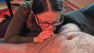 First Blowjob Video for Her - Homemade Handheld Cam
