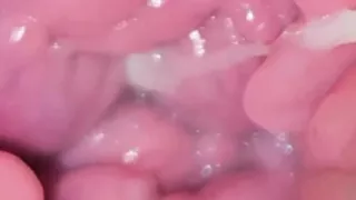 Camera in Vagina, Cervix POV, Creampie
