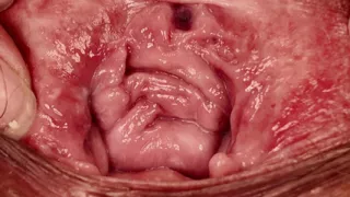 Wife opens her hairy pussy wide open