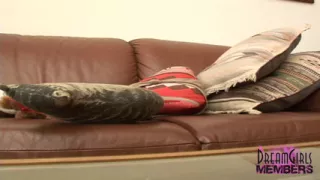 Smokin Hot Asian Rams Her Hairy Snatch and Cums Hard