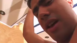 Erotic babe getting fucked as bisexual dude also rides on a dick