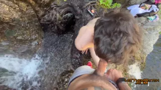 Tatted Gay Stepdaddy Fucks Twink Public Hiking Waterfall Fucking Caught Hardcore Anal Big Cumshot Uncut