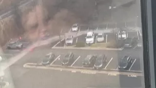 Giving Backshots While Looking Out of 12th Story Hotel