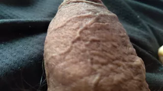 huge cock is masturbated in an impressive way