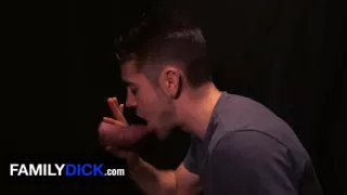 Innocent Young Twink Gets Covered In His Stepdad's Hot Cum After Gloryhole Blowjob
