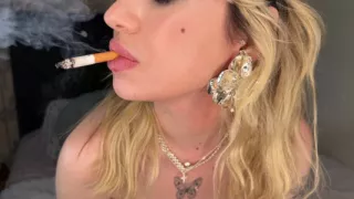 Horny Blonde Catgirl Cosplay Slut Smokes Cigarette Like a Dirty Whore - Slow Sensual Smoke Fetish