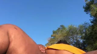 In the Middle of the Parking Flashing My Hairy Pussy