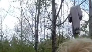 Sissy Whiteboi Jes Public Park Dildo