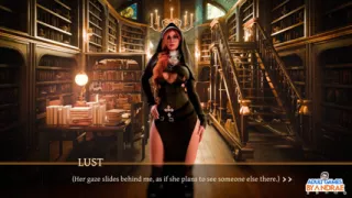 Sisters in Sin Gameplay Part 12 - Lust Performs the Sexual Ritual with Esther in the Library