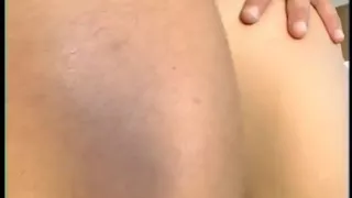 Asian slut rubs her wet pussy while riding a hard thick pole