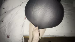 Cumming on the Black Dress and Pantyhose