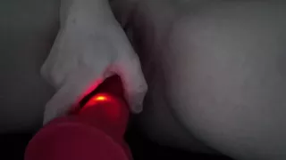 Masturbation in the Car with a Thrusting Dildo and Vibrator