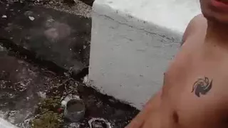 Waiting for Stepdaddy Outdoor! Pinoy Twink Naked Hard Cock, Masturbationa Nd Cumshot