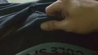 sitting on a chair and ejaculating with a little fear of being caught