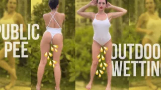 Outdoor Pee in Cotton See-through Bodysuit