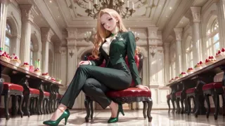 From Luxury Gala to Private Bedroom: the Green & Blonde Visual Feast. Are You Ready to Melt?