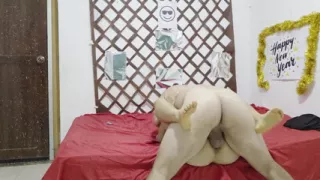 Delicious sex to celebrate our new relationship. Fat guy fucking slowly.