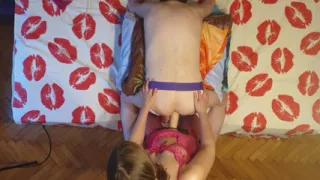 Anastasia Mistress Dominant wife doing BDSM and humiliation with her loser husband strapon homemade