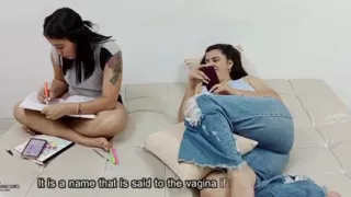 Beautiful Stepsisters Enjoy Licking Their Pussies