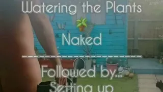 Naked Gardening & Huge Buttplug