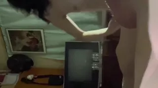 Drooling Blowjob From a Neighbor's Tattooed Bitch While Her Husband Is at Work
